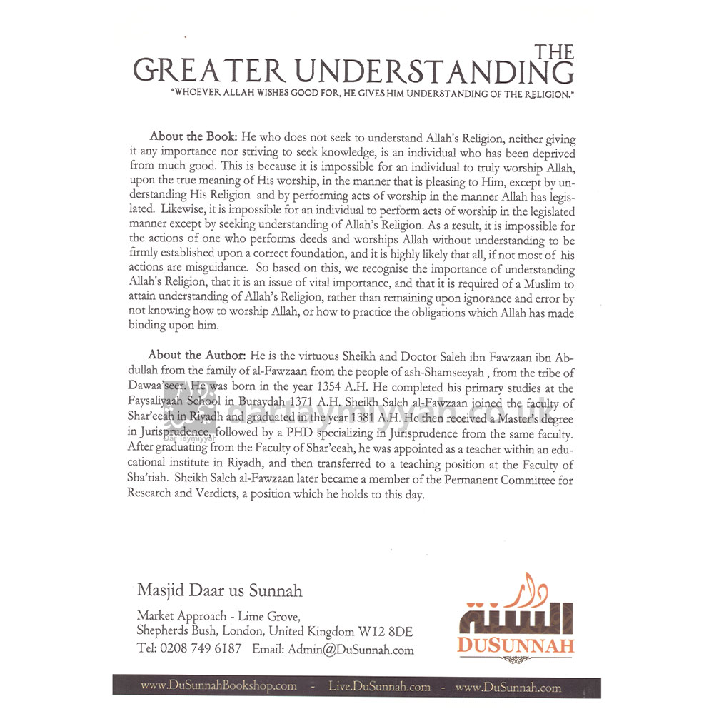 Greater-understanding